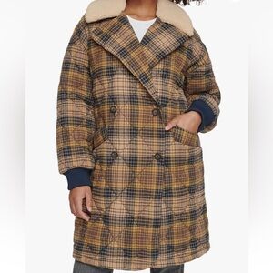 NWT Levi's Women's Quilted Plaid Coat Western Sz XL